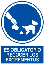 Es obligatorio recoger los excrementos